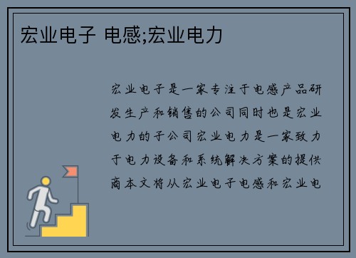 宏业电子 电感;宏业电力